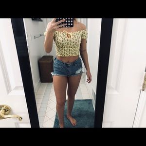 Short denim shorts
